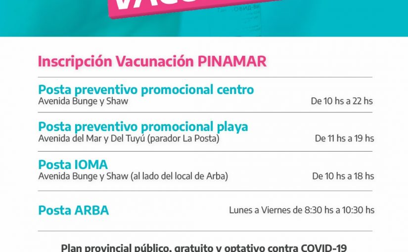 Vacunate en Pinamar