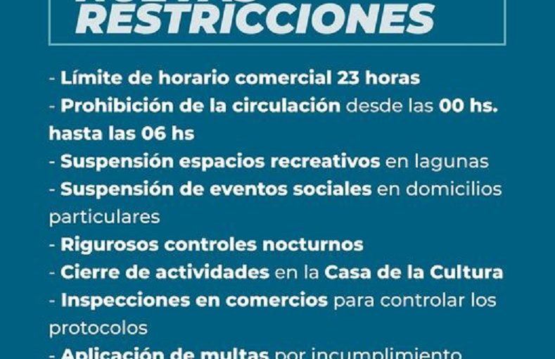 Madariaga: Hoy comienzan las nuevas medidas